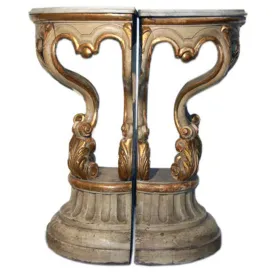 19th Century Italian Corner Consoles