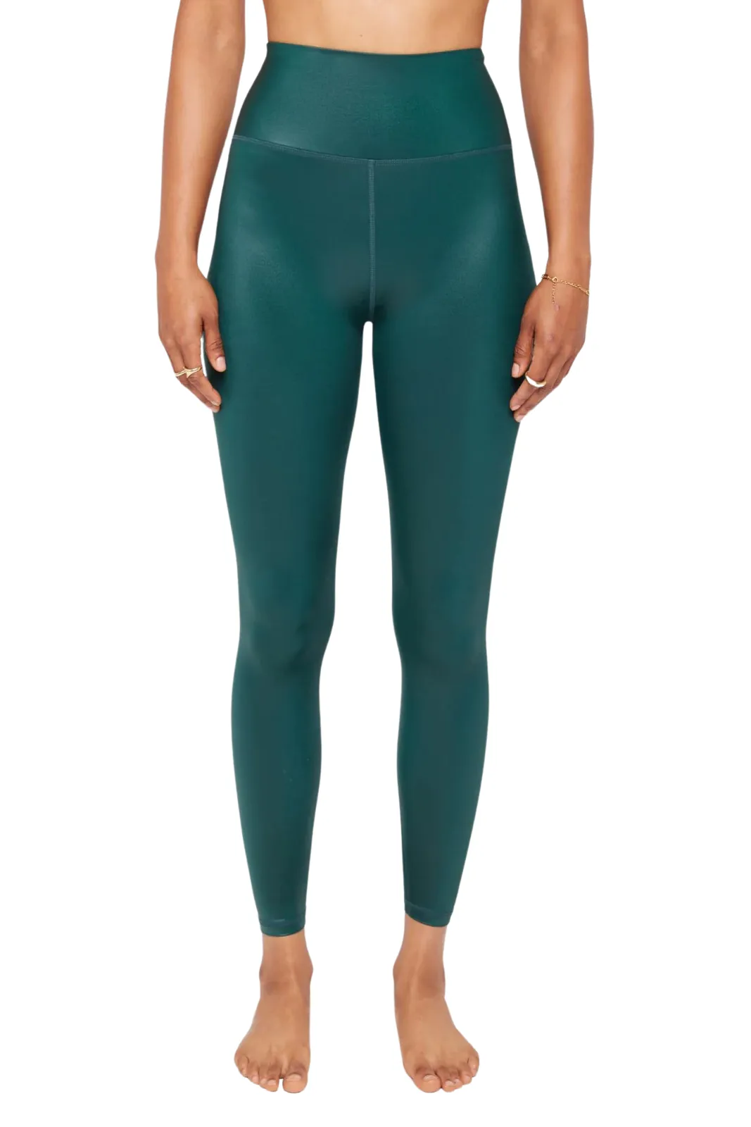 Ada Wet Look HW 7/8 Legging, Deep Forest