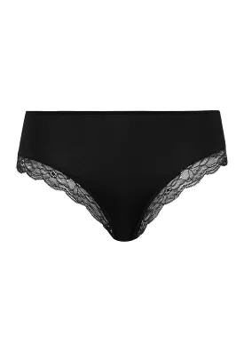 Cotton Lace Cotton Hi-Cut Brief | Black 72437-019