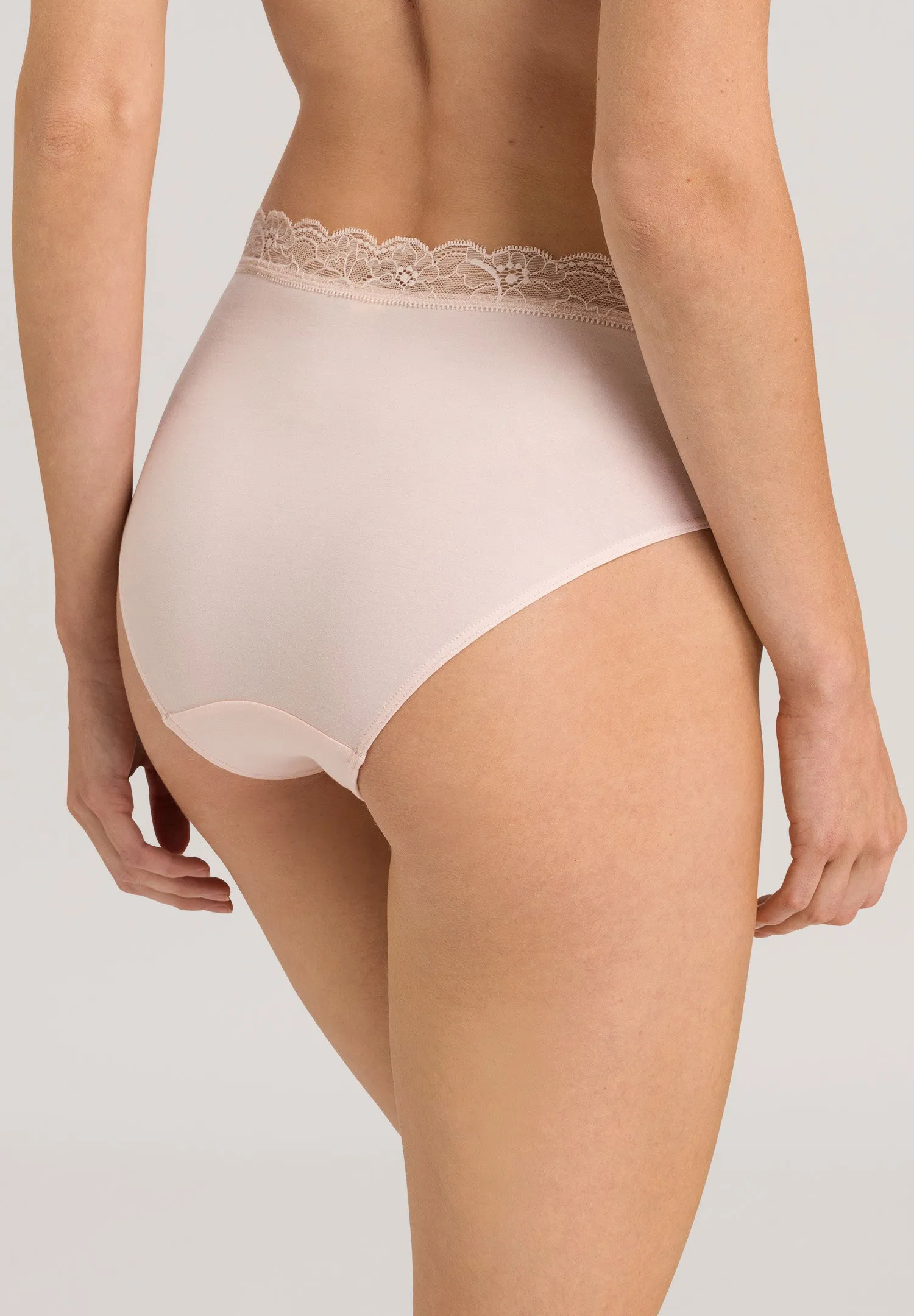 Cotton Lace Lace-Trim Cotton Full Brief | Powder 72436-1381