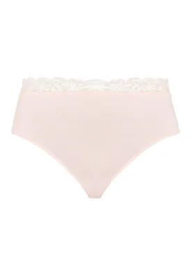 Cotton Lace Lace-Trim Cotton Full Brief | Powder 72436-1381