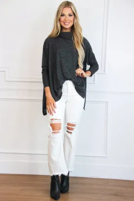 Cozy Chic Oversized Sweater: Black