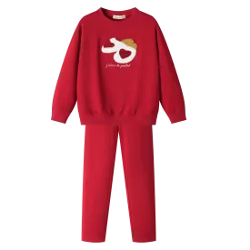 COZY SLIPPER PAJAMA-RED