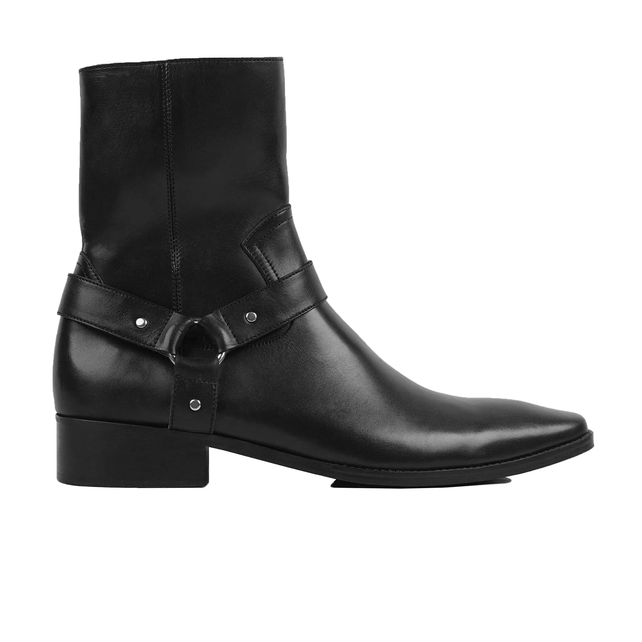 Cuban - Men's Black Calf Leather Jodhpur Boot