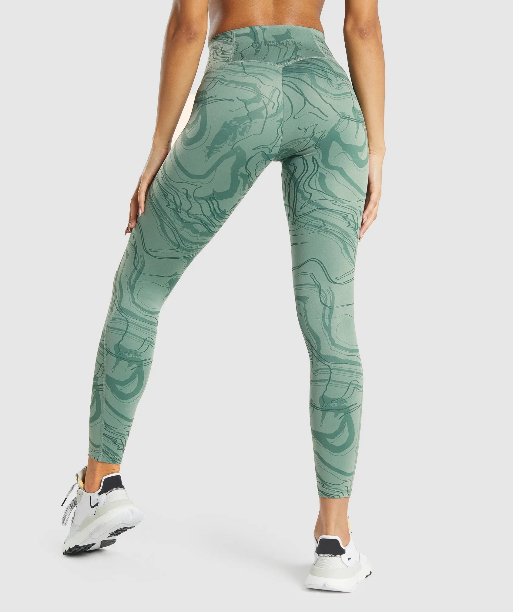 GS Power Support Leggings - Green Print