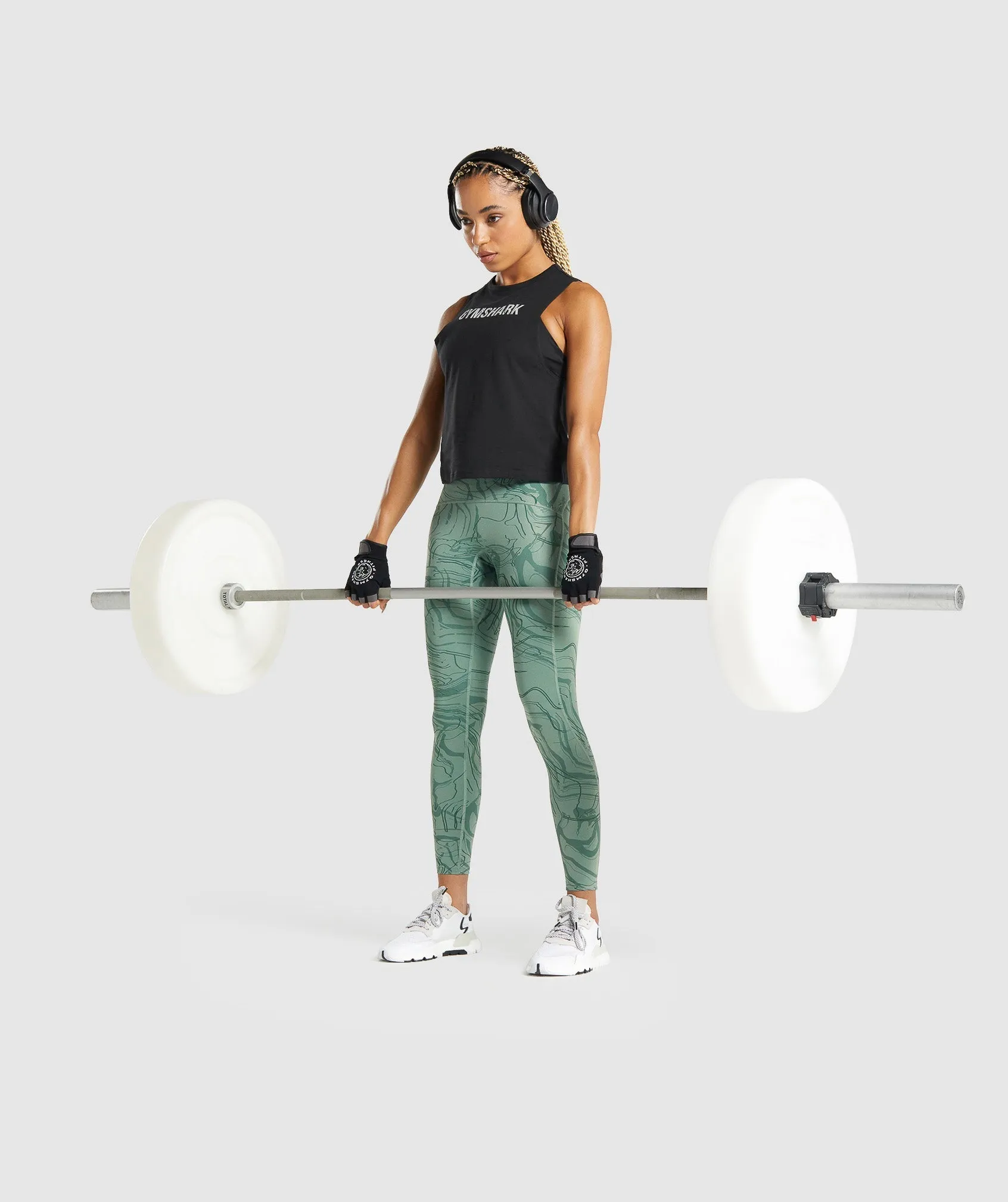 GS Power Support Leggings - Green Print