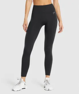 Gymshark Fit Seamless Mid Rise Leggings - Black