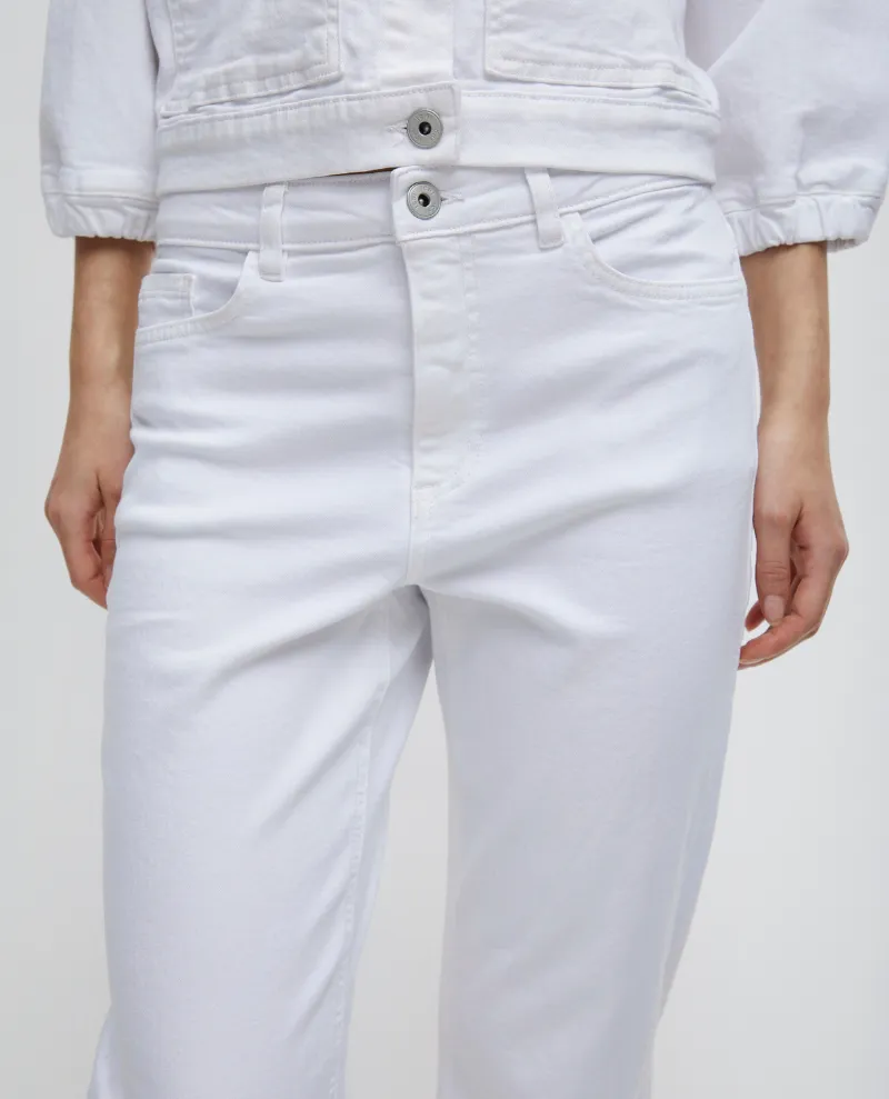 Ichi Ziggy Raven Bright White Jeans