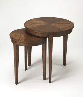 Lacey Round Nest Of Tables in Dark Brown  2249275