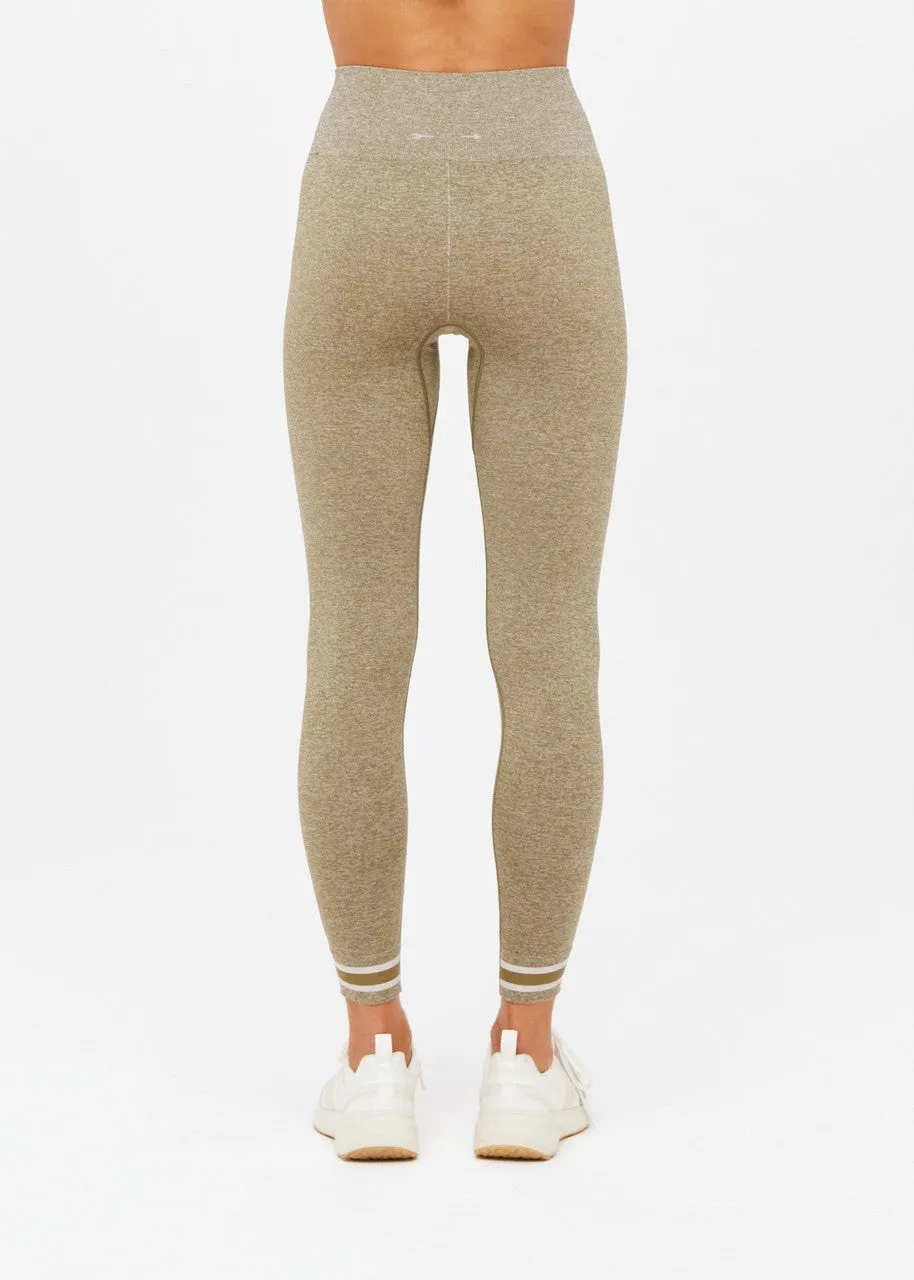 Marle Seamless Dance Midi Pant, Olive Marble