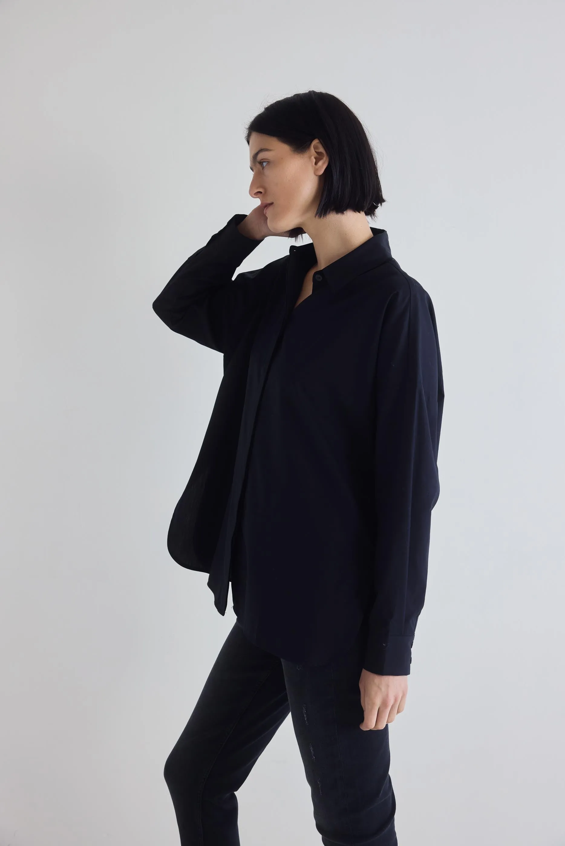 Non-Iron Refine Oversized Tunic