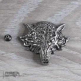 Rivet Stud Silver Wolf Large