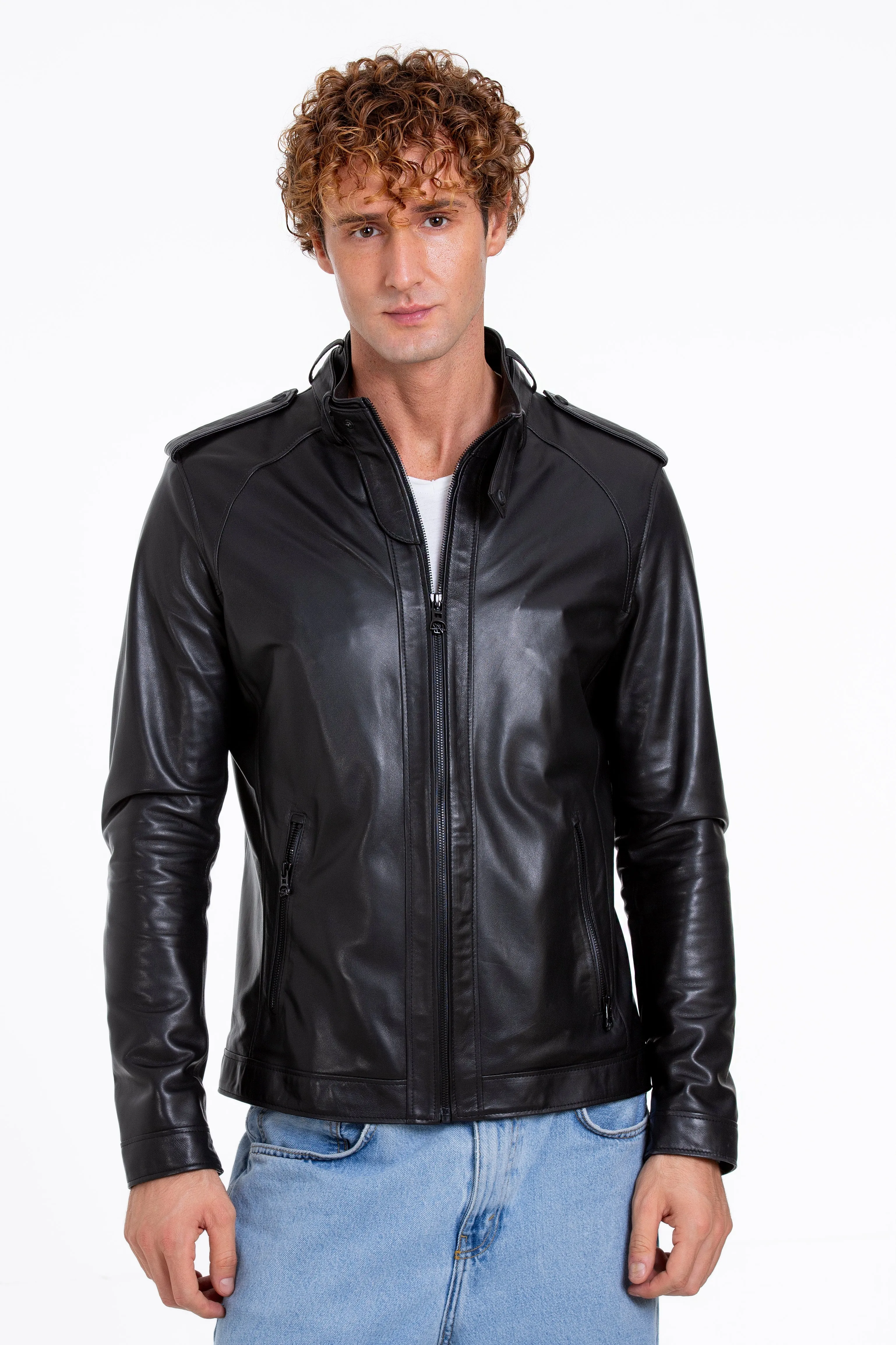 The Vinohrady Black Leather Men Jacket