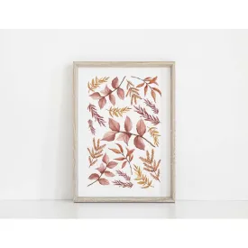 Warm Leaves Art Print